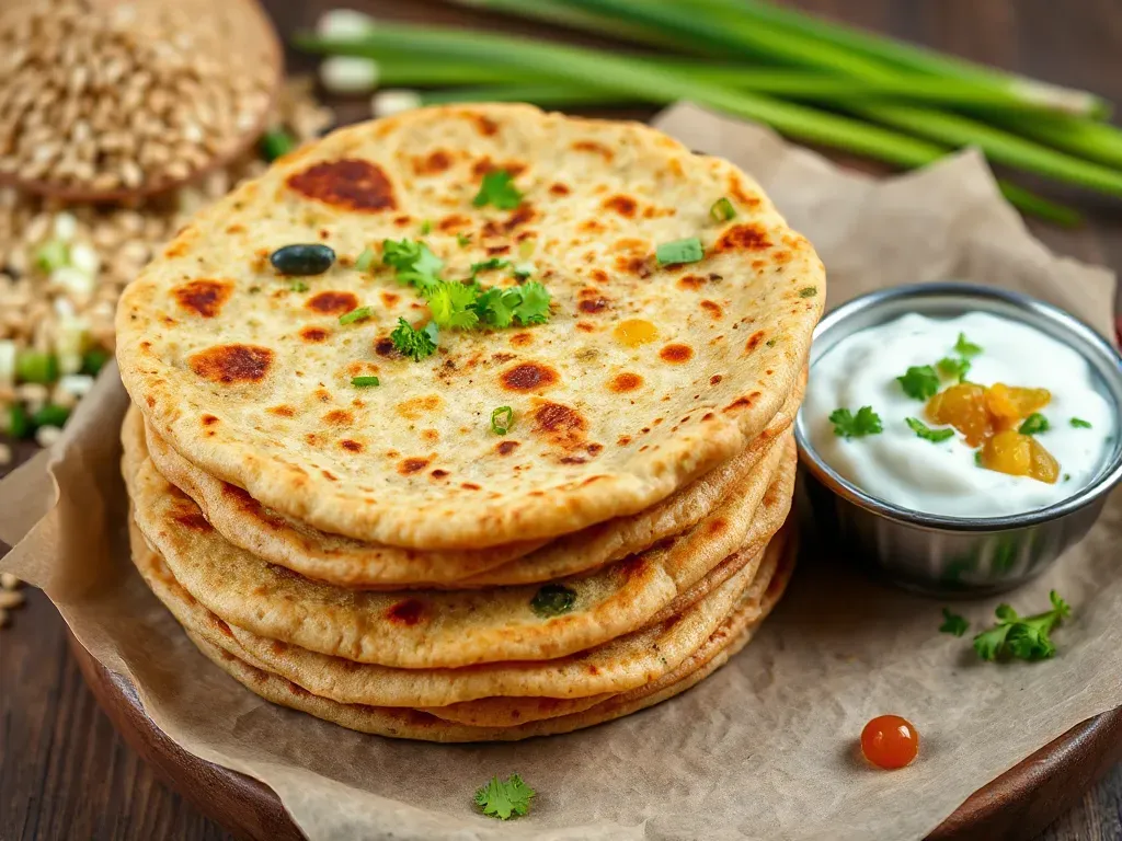 Jowar Bajra Spring Onion Roti