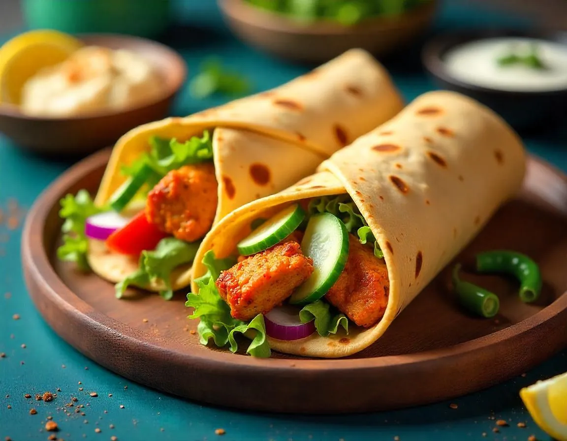 Achari Chicken Tikka Wrap