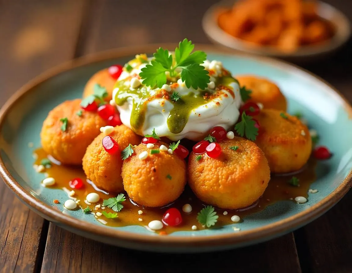 Achari Chole Aloo Tikki Chaat