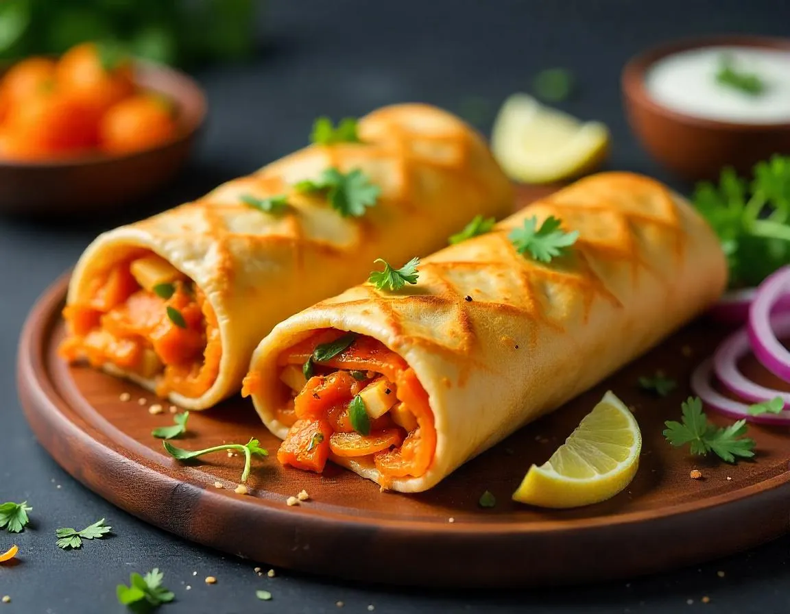 Achari Paratha Roll