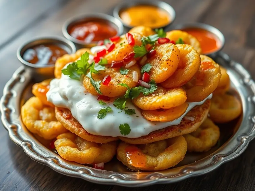 Aloo Pakoda Chaat