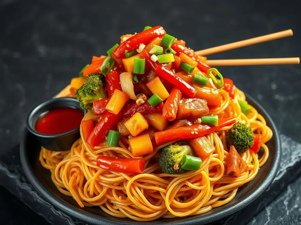 American Chop Suey With Sweet and Sour Vegetables