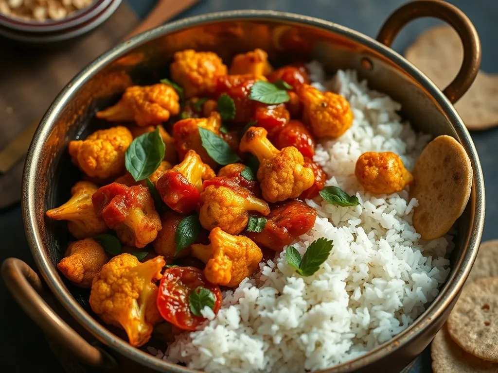 Andhra Style Tomato Cauliflower Koora