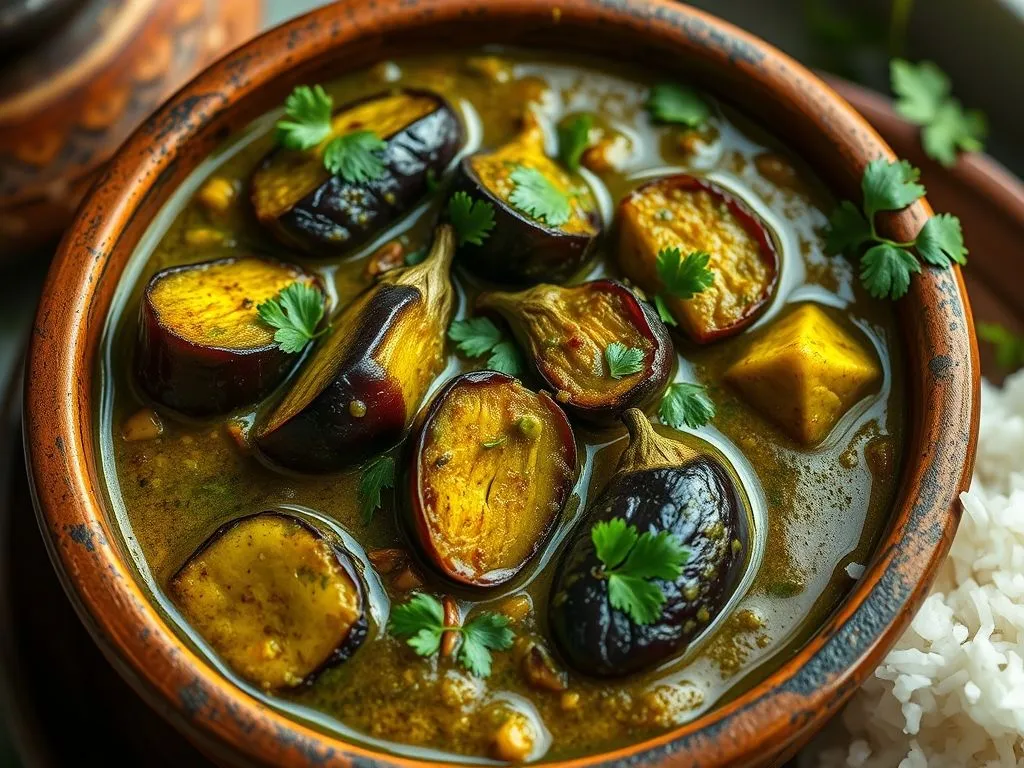 Andhra Style Vankaya Kothimeera Karam