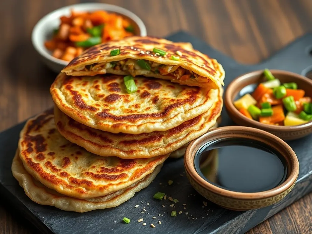Anhui Style Bean Pancake with Kimchi