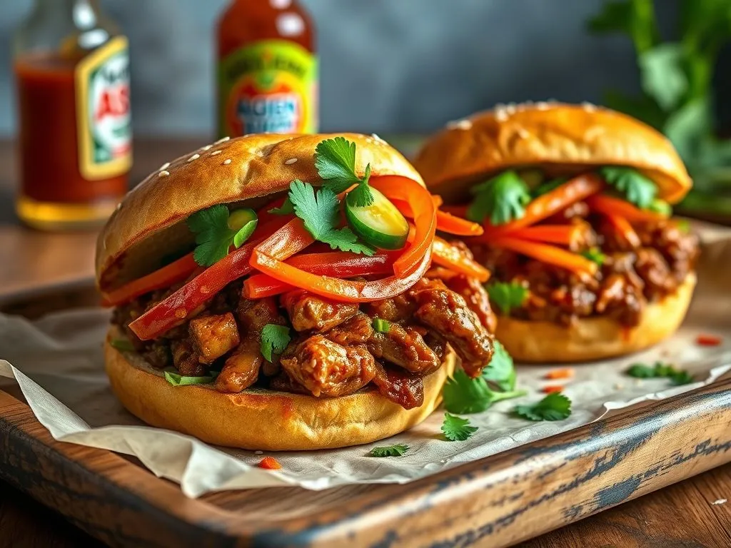 Asian Style Chicken Sloppy Joes