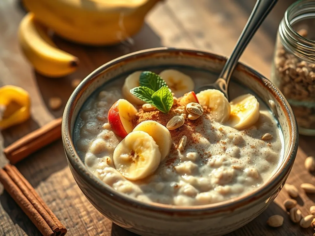 Banana Apple Pista Porridge