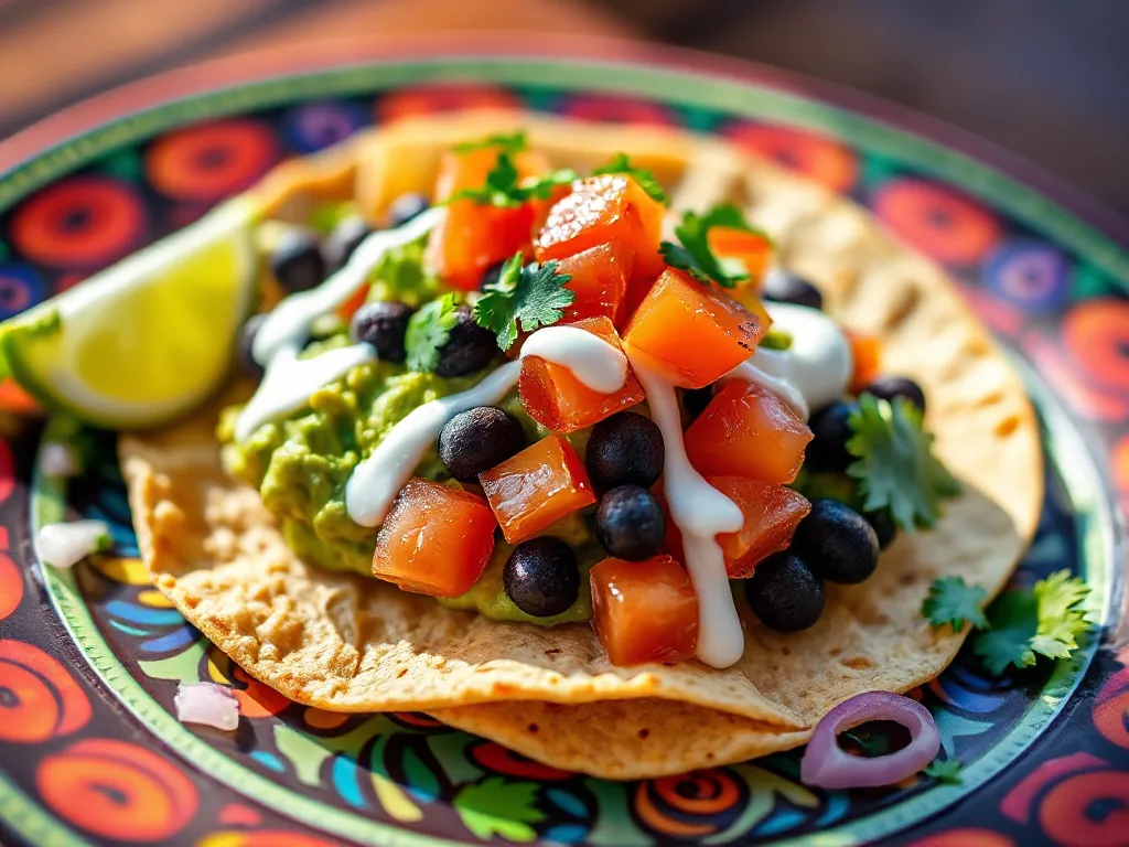 Black Bean & Guacamole Tostada