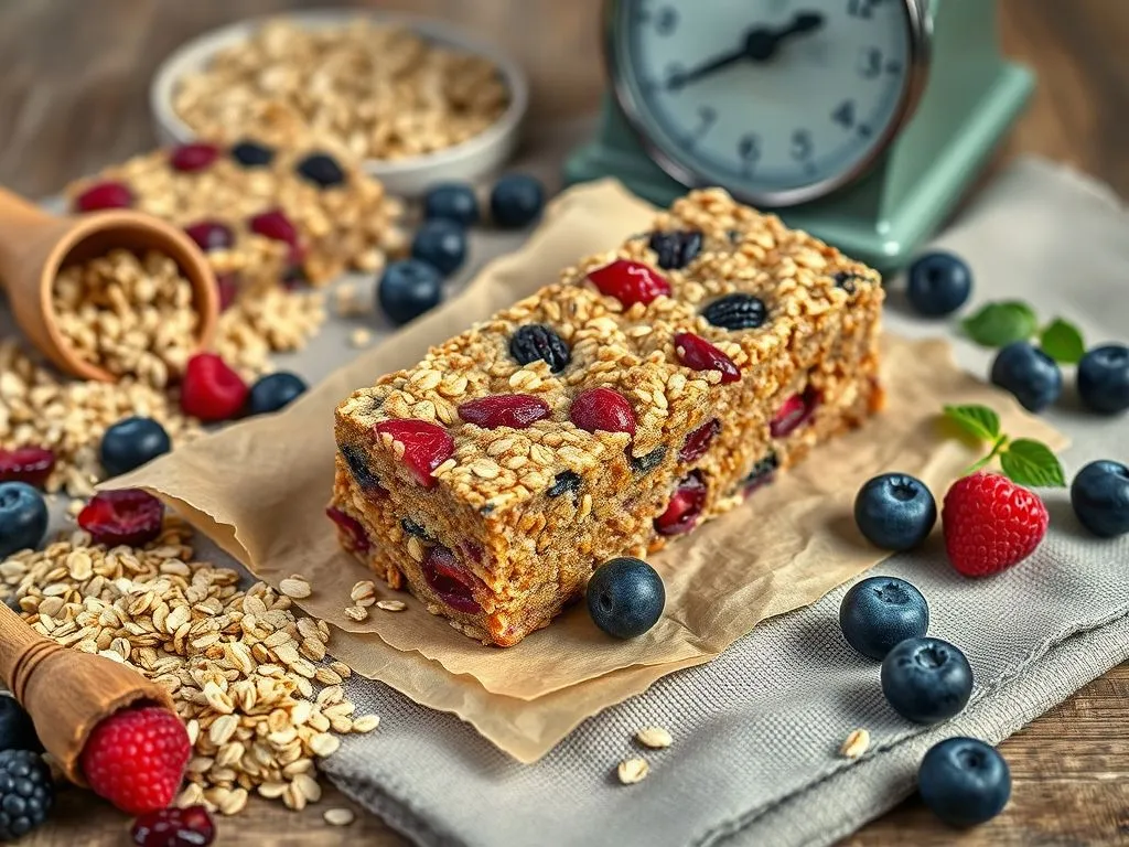 Breakfast Bar With Berries Quinoa & Oats