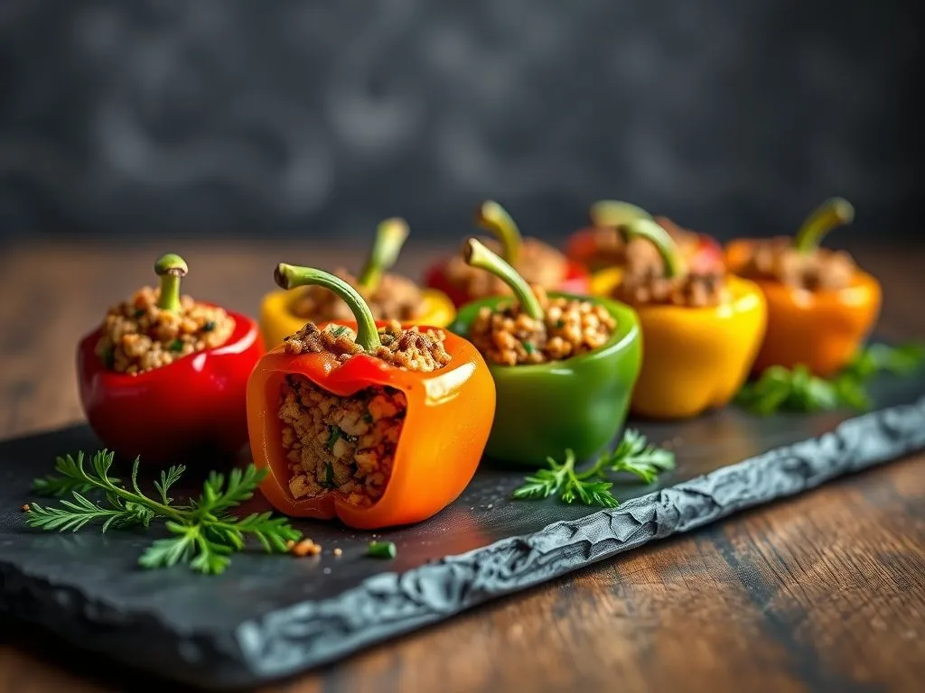 Bulgur Wheat Stuffed Mini Pepper