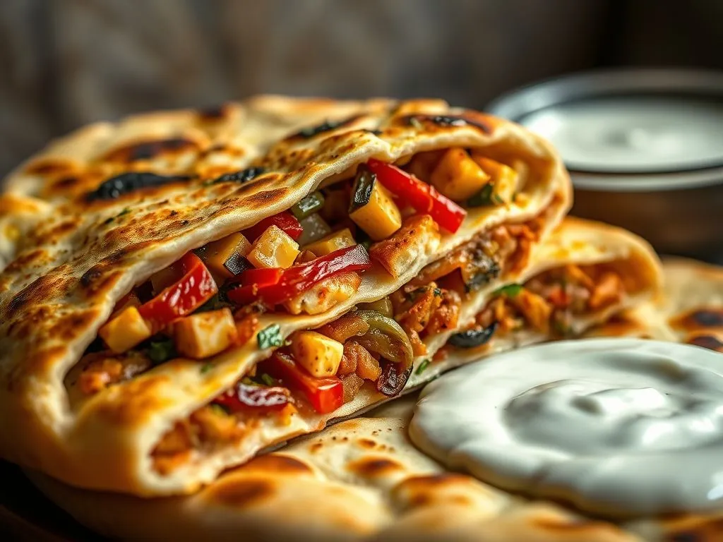 Capsicum Stuffed Naan