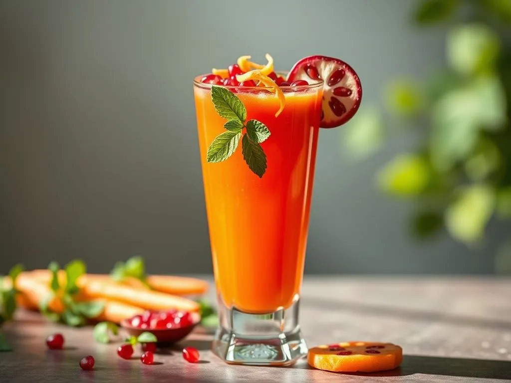Carrot Amla Pomegranate Juice