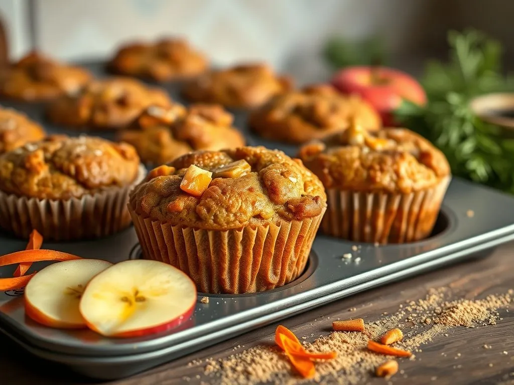 Carrot And Apple Muffins