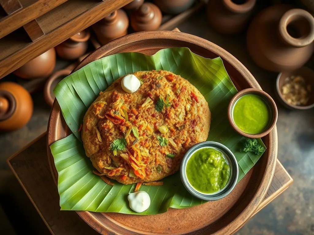 Carrot and Cucumber Thalipeeth