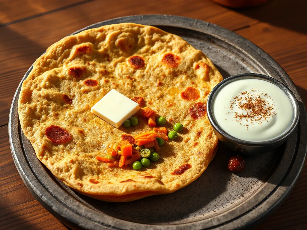 Carrot Matar Paratha