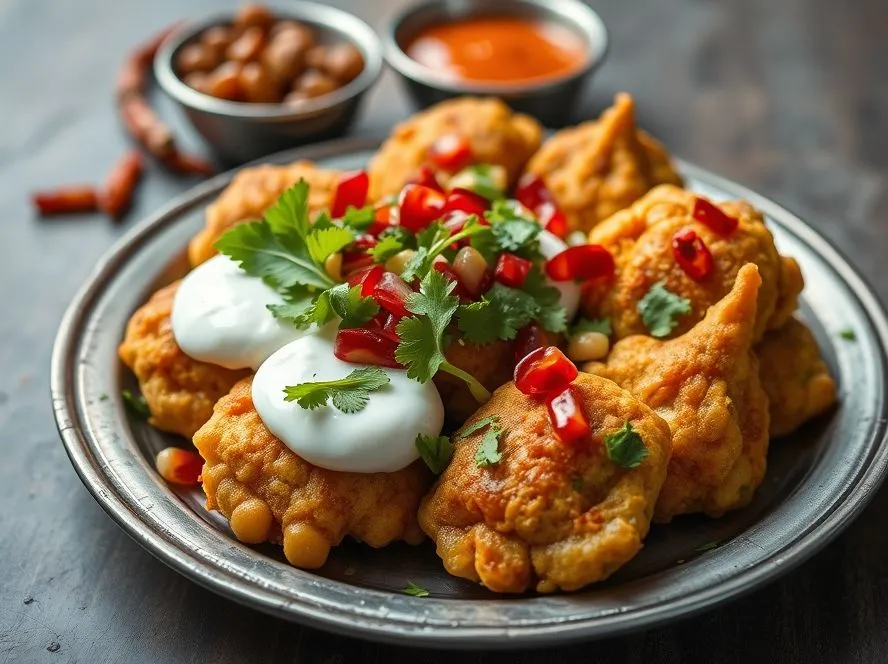 Chana Dal Pakoda Chaat