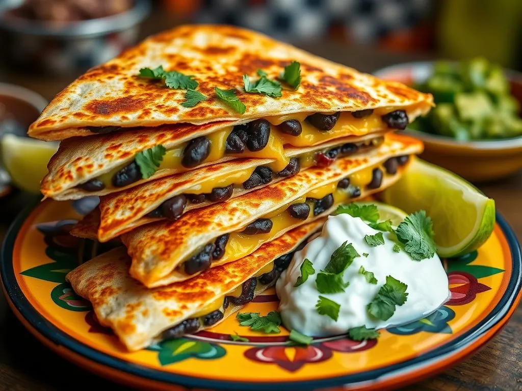 Cheese And Black Beans Quesadillas