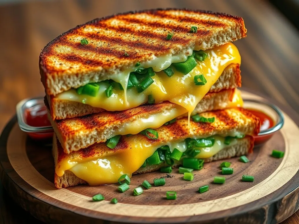 Cheese and Spring Onion Sandwich