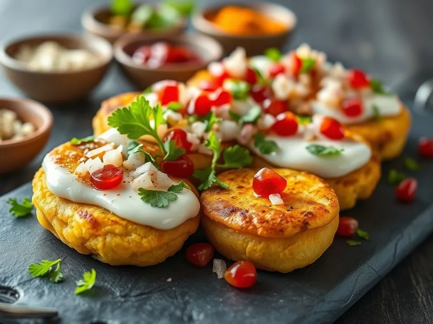 Cheese Tikki Chaat
