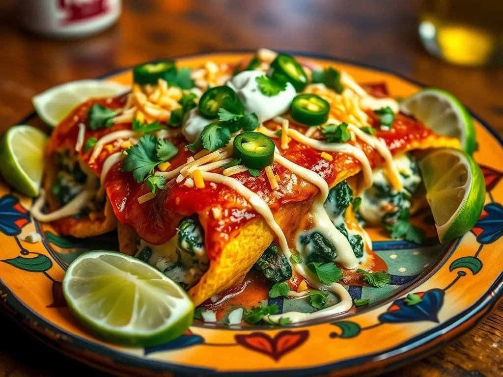 Cheesy Spinach Enchilada