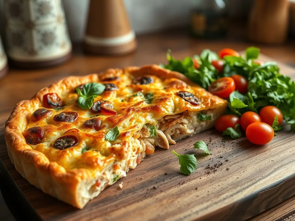 Chicken And Basil Quiche