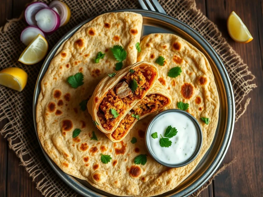 Chicken Keema Paratha