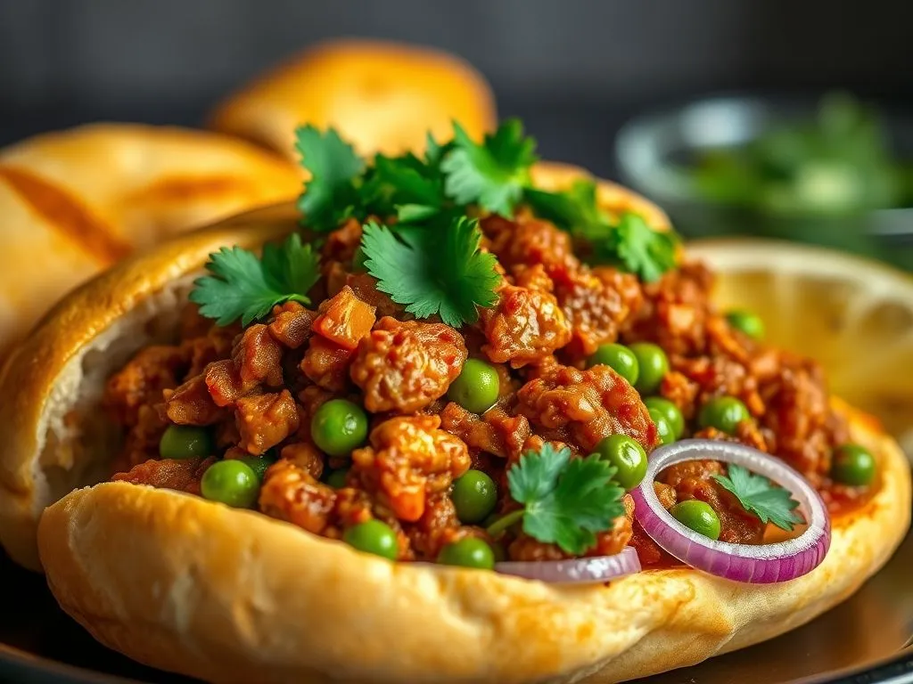 Chicken Keema Pav