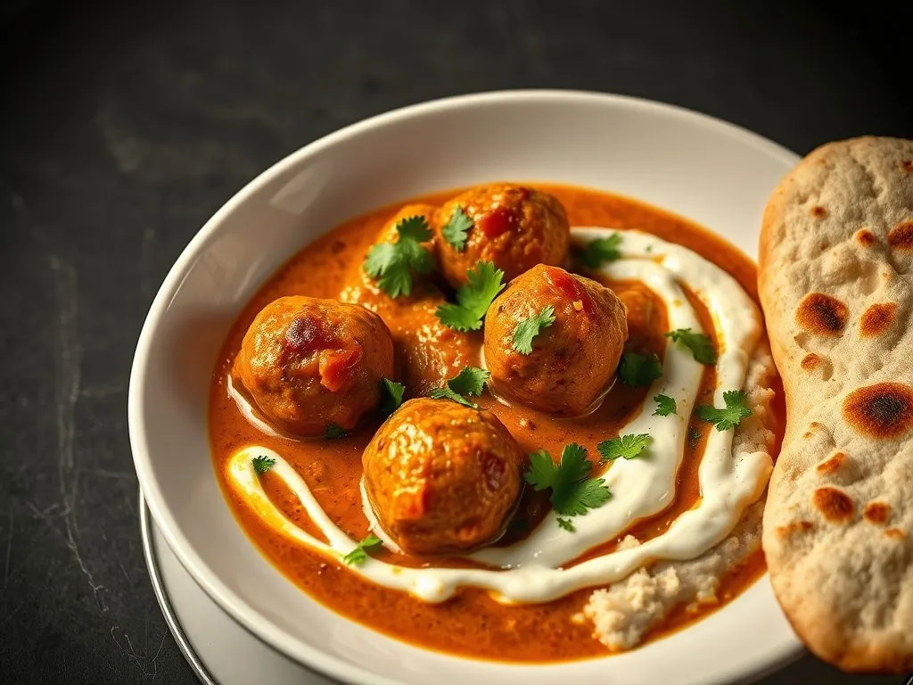 Chicken Meatballs In A Makhni Gravy
