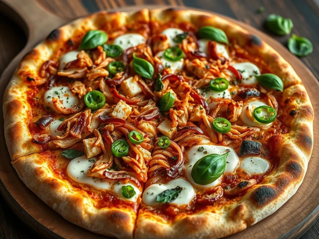 Chicken Pizza With Caramelised Red Onion