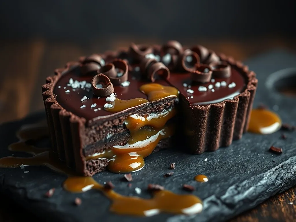 Chocolate And Salted Caramel Tart