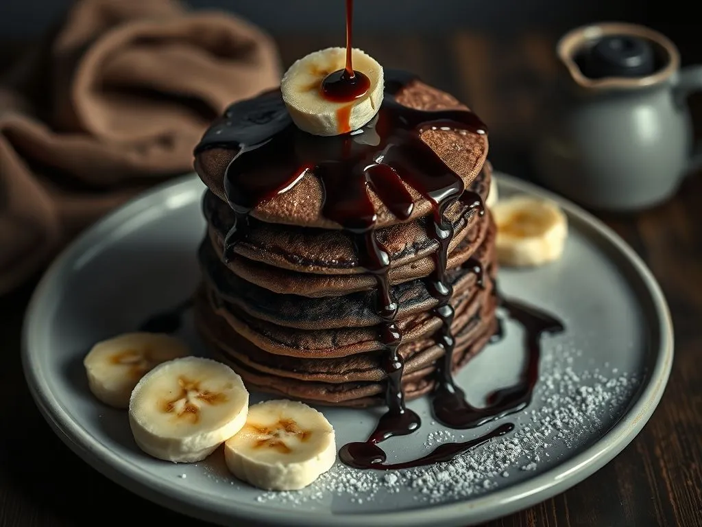 Chocolate Pancakes With Banana