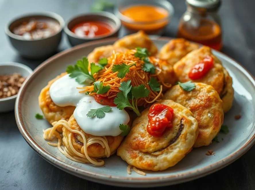 Chowmein Cutlet Chaat