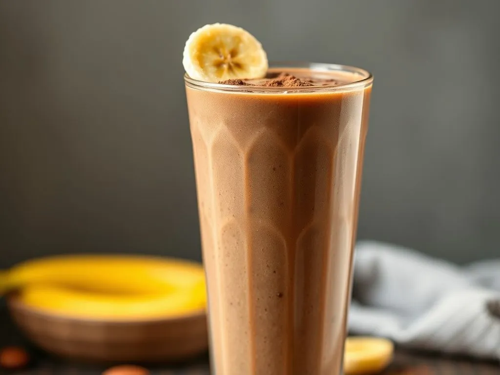 Cocoa Banana Almond Date Smoothie