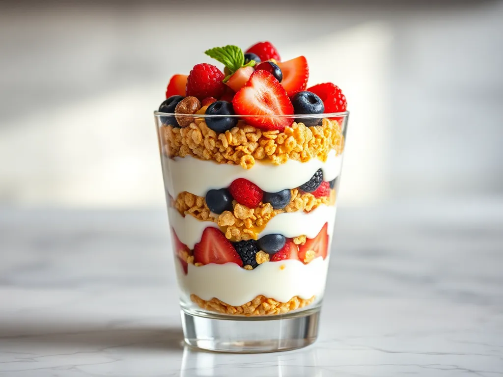Crunchy Corn Cereal Yogurt Parfait