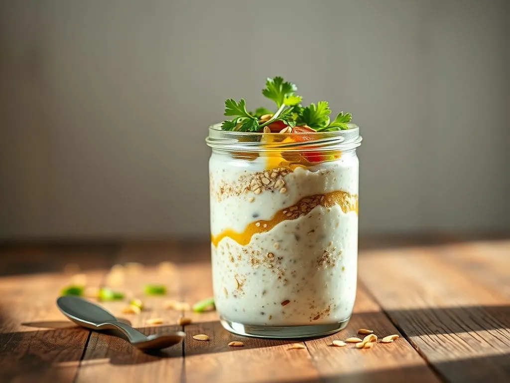 Curd Rice Style Overnight Oats