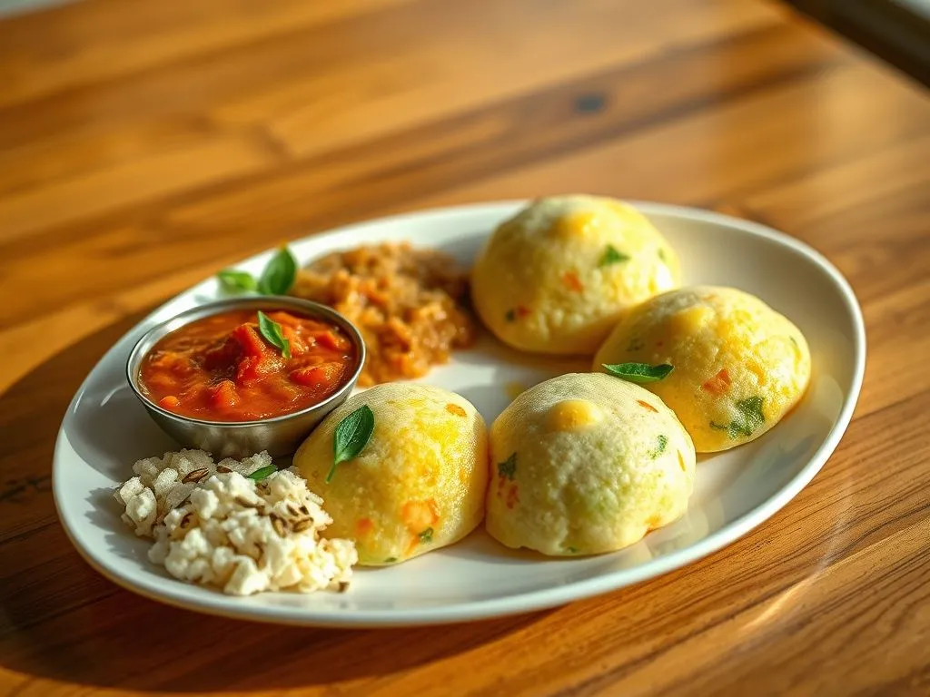 Dal and Vegetable Idli