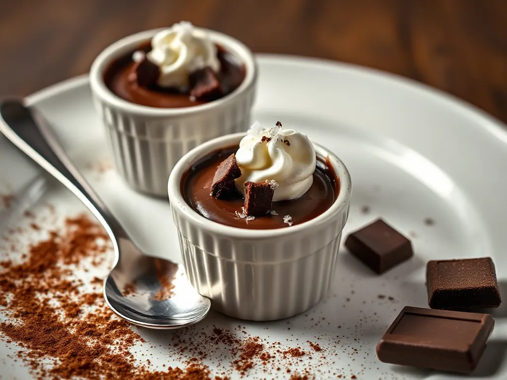 Dark Chocolate Pots Of Cream