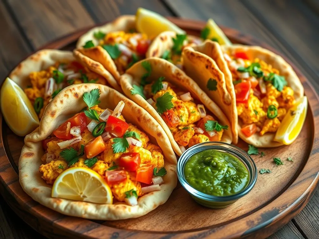 Egg Bhurji Stuffed Pita Pockets
