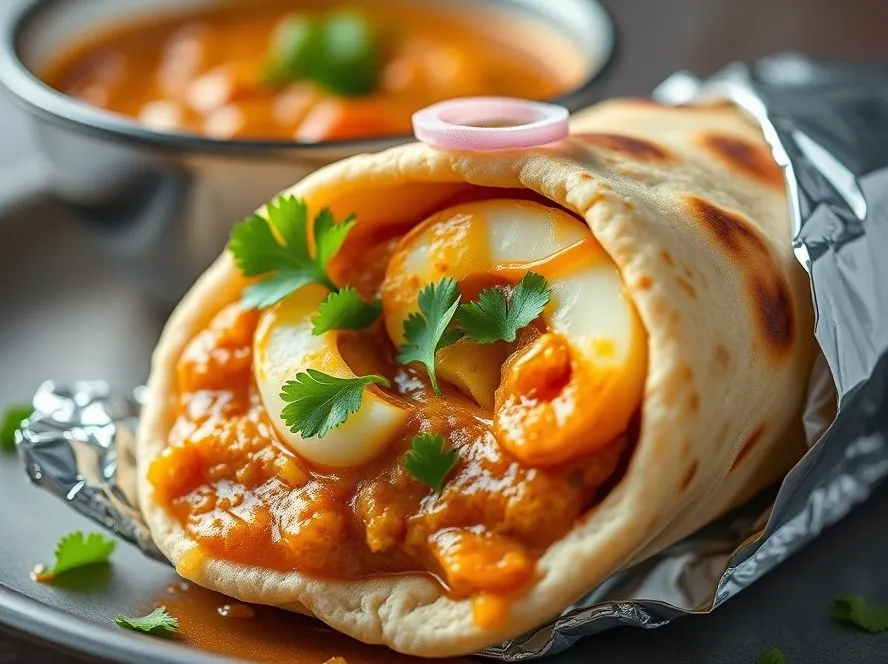 Egg Curry Roll