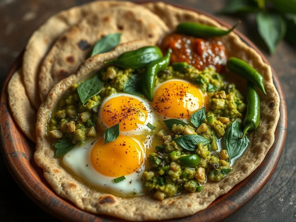 Egg Scramble With Drumstick Leaves