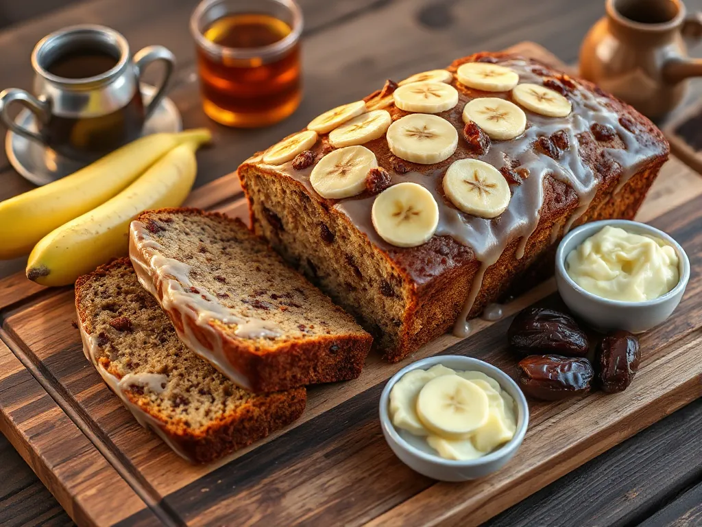 Eggless Banana and Date Loaf
