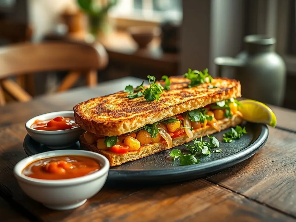Eggless Bread Omelette