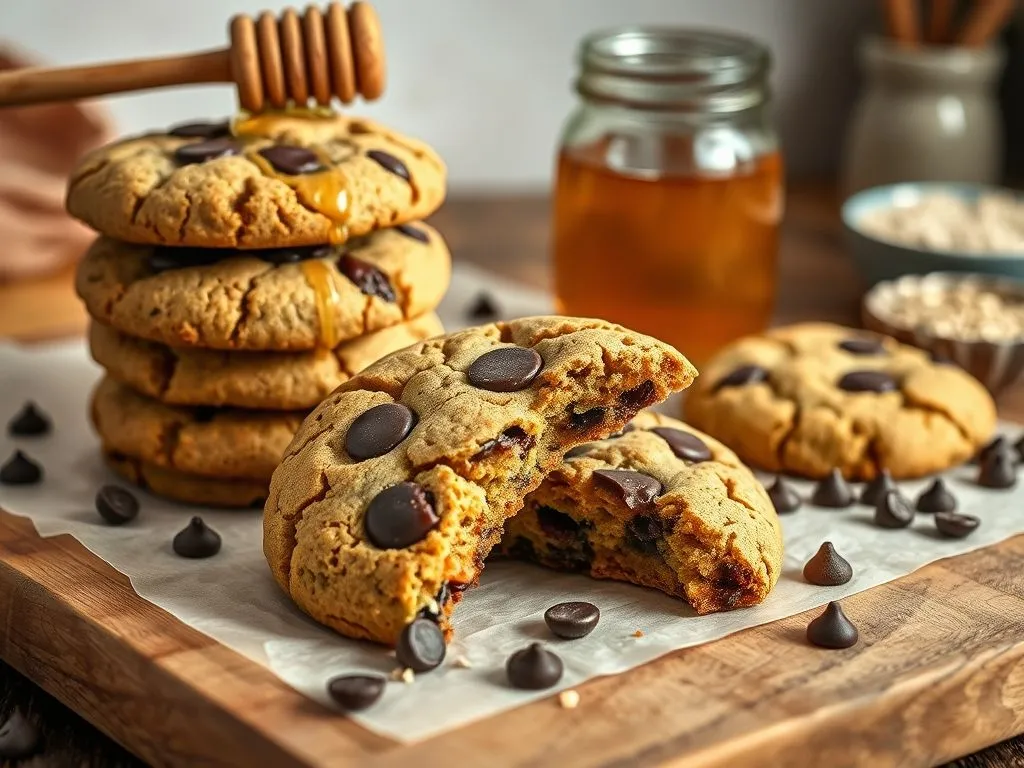 Eggless Chocolate Chip And Honey Cookies