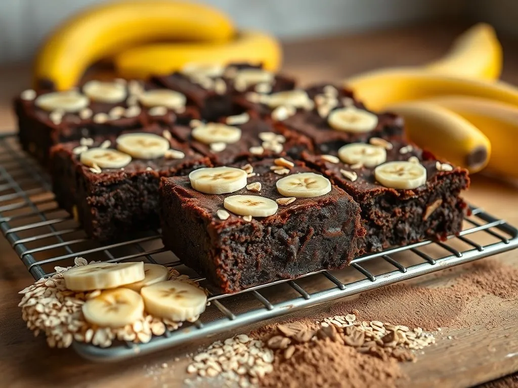 Eggless & Gluten free Oats Banana Brownie