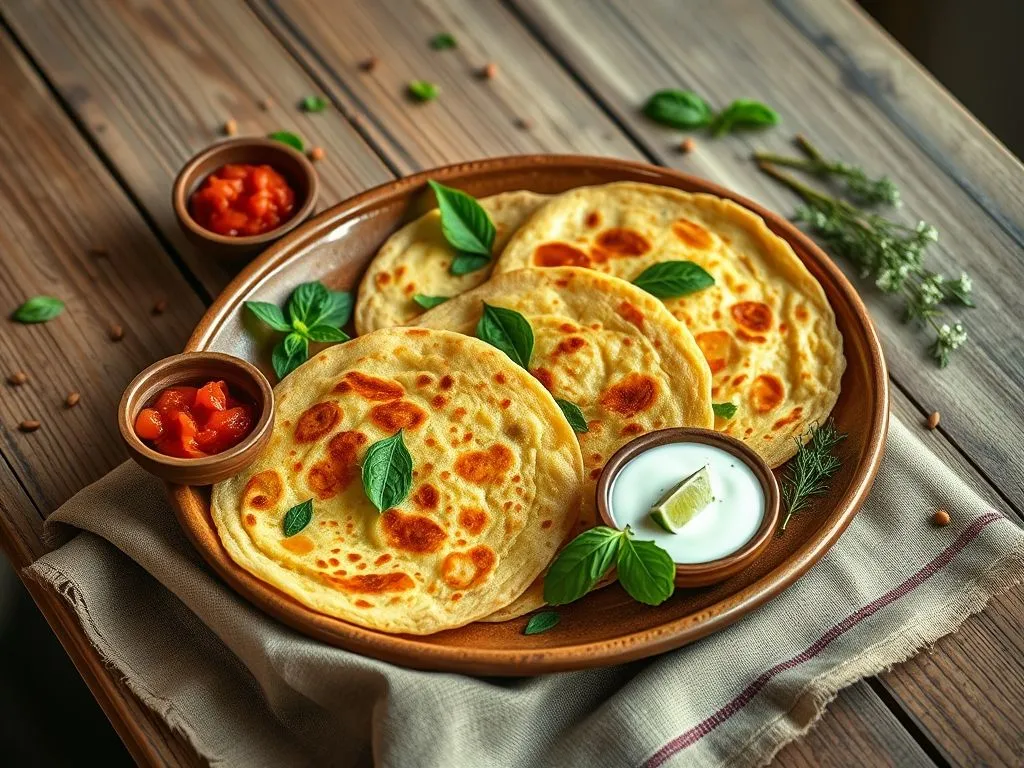 Eggless Indian Pancakes