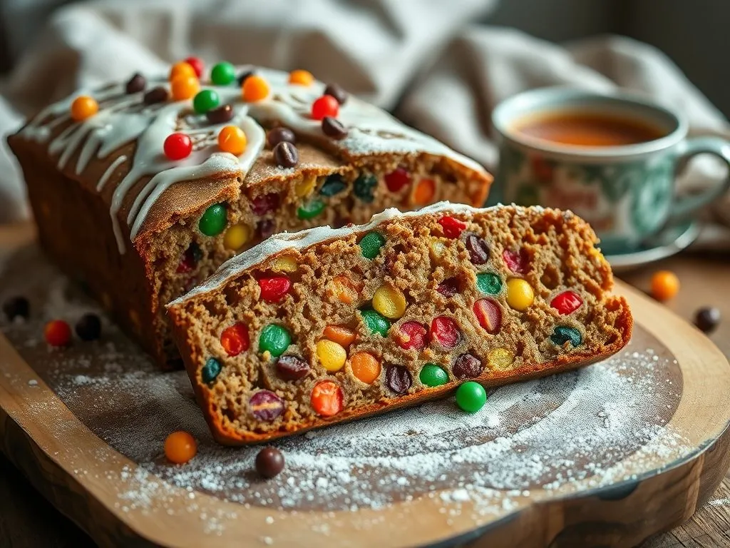 Eggless Whole Wheat Tutti Frutti Cake