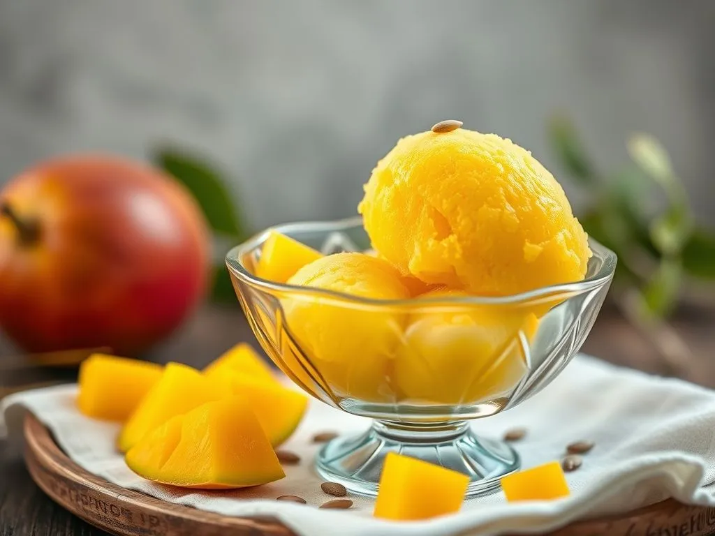 Fennel Infused Mango Sorbet
