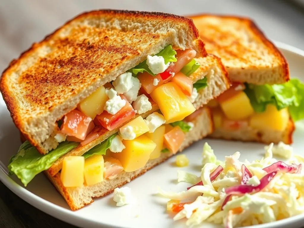 Feta and Pineapple Sandwich