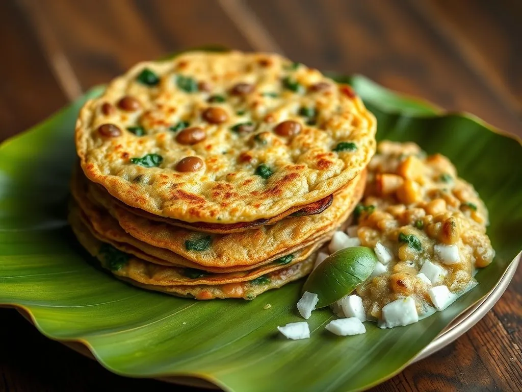 Foxtail Millet Keerai Paruppu Adai