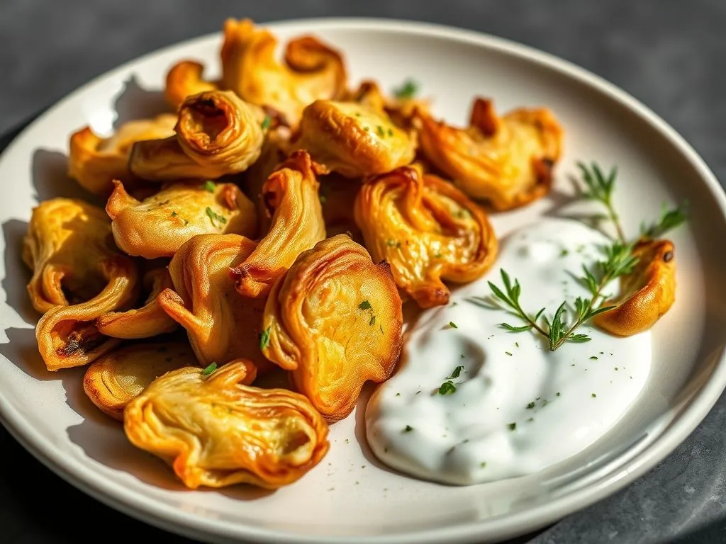Fried Artichokes Flavored With Lemon & Ginger